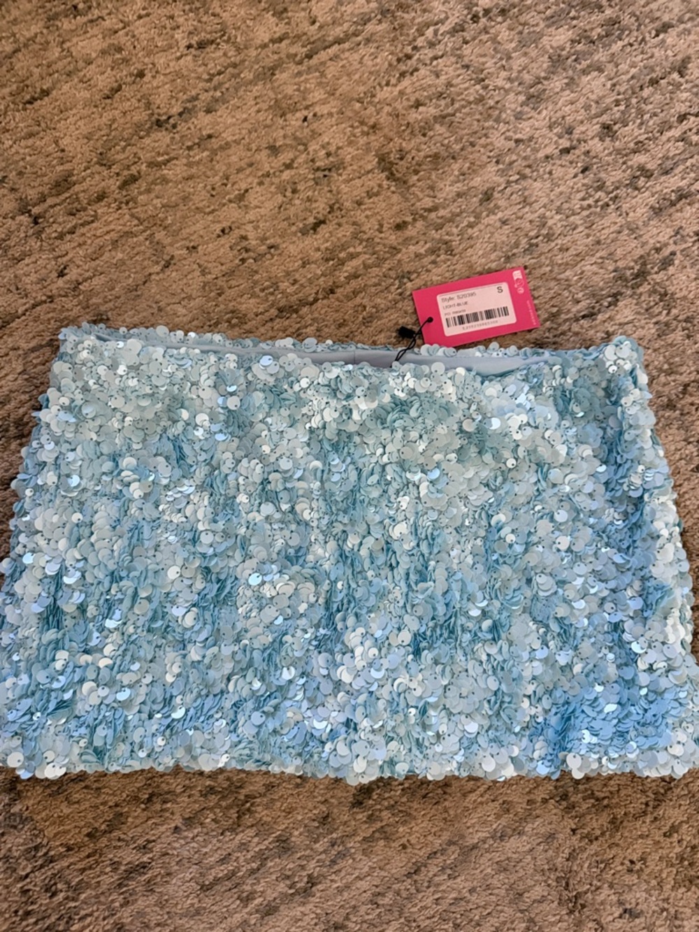 Light Blue Sequin skirt small nwt